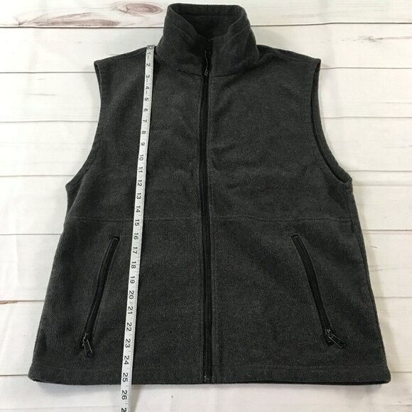 Columbia Men Medium Gray Fleece Full Zip Vest - Picture 3 of 8